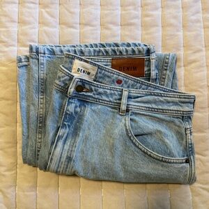 Sezane Denim Le Crop in Bleach Wash